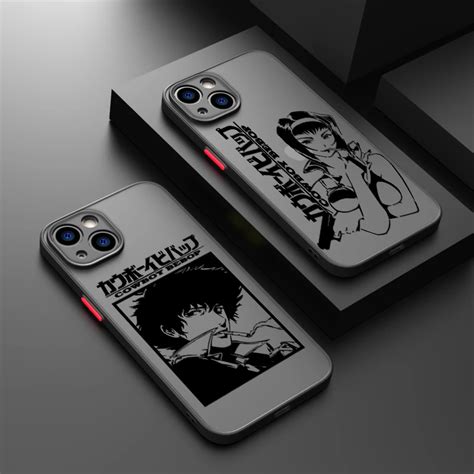 Capa De Telefone Fosco E Transl Cido Para Apple Cowboy Bebop Anime