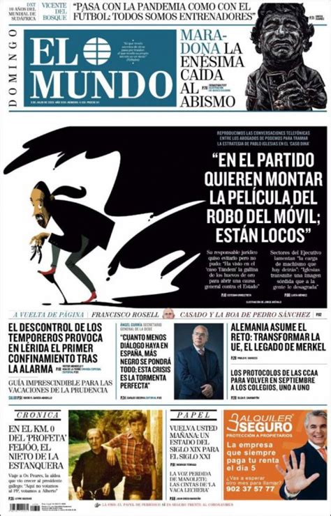 Las Portadas De Los Periódicos De Este Domingo 5 De Julio El Imparcial