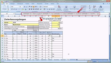 Selten Stundennachweis Excel Kostenlos Vorlagen