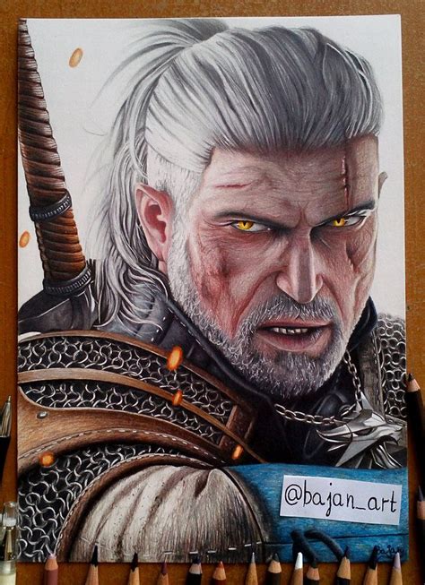 The Witcher 3 Wild Hunt Geralt Drawing By Bajan Art On Deviantart The