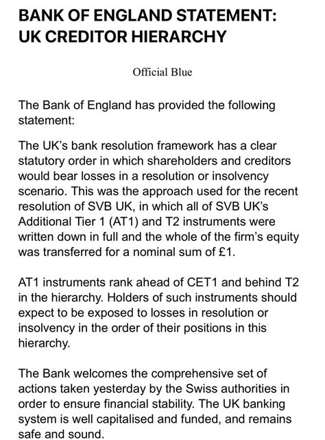 Penny Stuart On Twitter Rt Faisalislam New Bank Of England Reasserts “clear Statutory Order