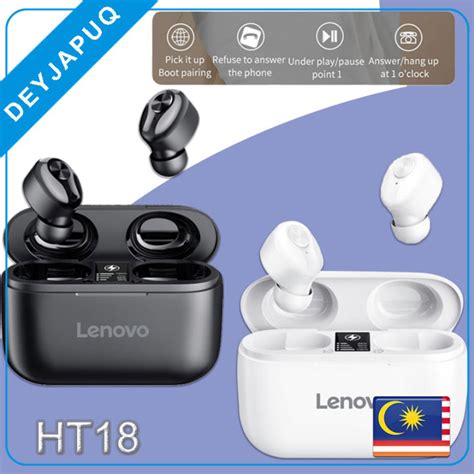 Lenovo Ht18 Tws Wireless Headphones True Bluetooth 50 Earphone Earbuds