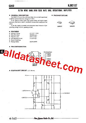 NJM2137M Datasheet PDF New Japan Radio