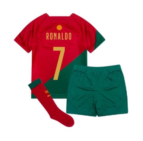 Portugalska Cristiano Ronaldo 7 Otroški Nogometni Dresi Domači 2022