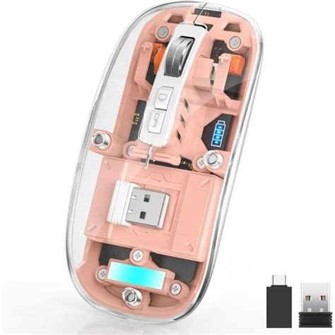 M Souris Bluetooth Rechargeable Enti Rement Transparente Souris