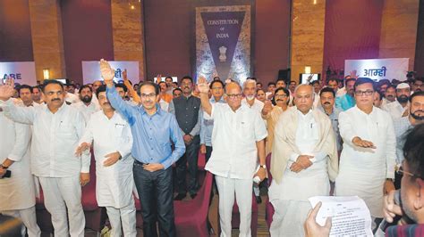 Sena Congress Ncp Parades 162 Mlas To Prove Majority