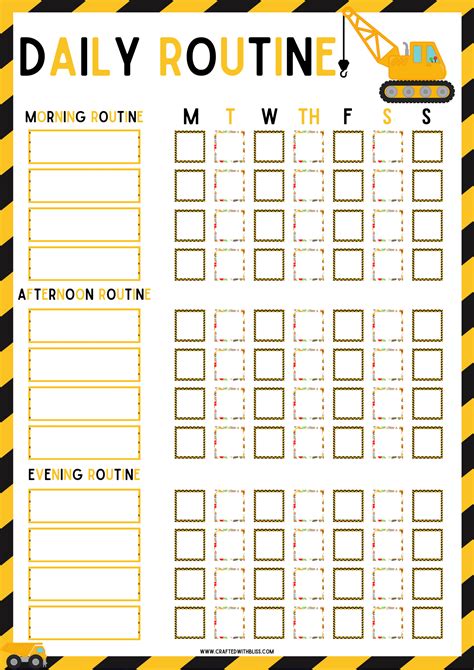 Printable Daily Routine Clock