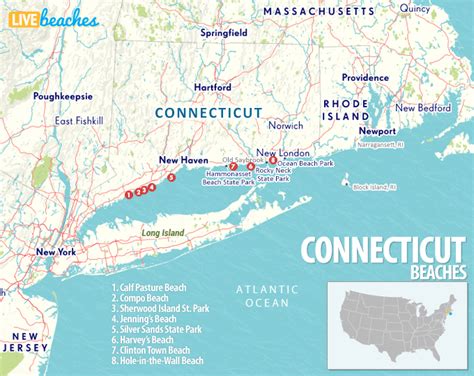 Connecticut Beaches Map | Beach Map