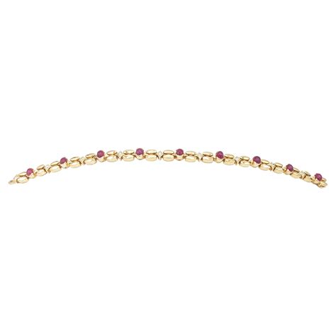 New Natural Precious Ruby And Diamond Tennis Bracelet In K Solid