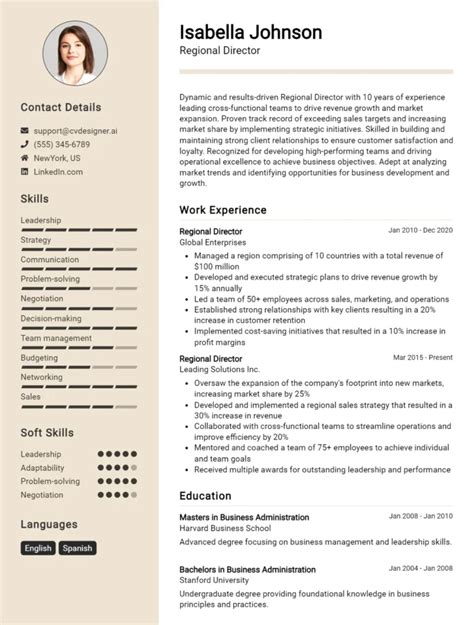 28 Director CV Examples And Templates For 2024 CVDesigner Ai