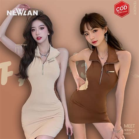 Jual Newlan QZ032 Bodycon DressTemperamen Dres Bodycon Sexy Wanita Rok