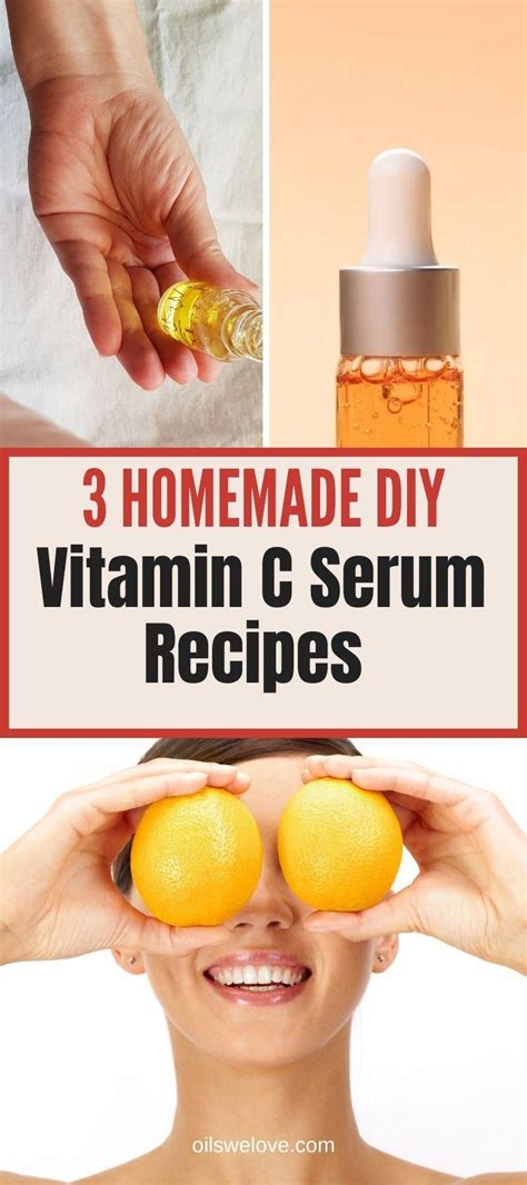 DIY Vitamin C Serum - 3 homemade recipes | Diy vitamin c serum, Face ...