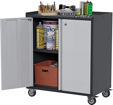 Amazon Jaord Metal Garage Tool Cabinet With Wheels Metal Locker