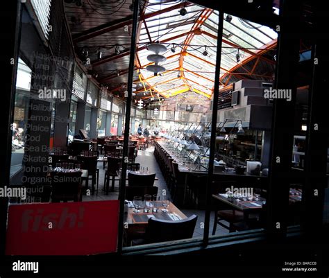 Fish restaurant in Borough Market, London, England, UK Stock Photo - Alamy