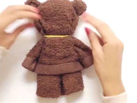 How To Make A Teddy Bear From A Towel Diy Teddy Bear Washcloth Teddy