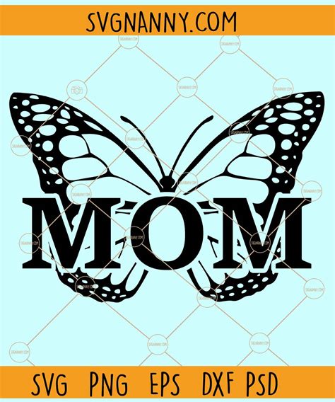 Butterfly Mom Svg Mom Butterfly Svg Cute Butterfly Clipart Svg