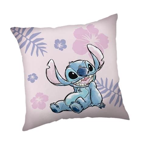 Disney Lilo et Stitch Coussin Rose Oreiller Décoratif 35x35 cm Numéro