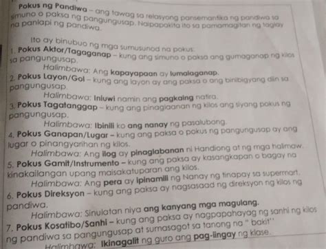 C Pagtataya Panuto Basahin Ang Bawat Pangungusap Tukuyin Ang Pandiwa