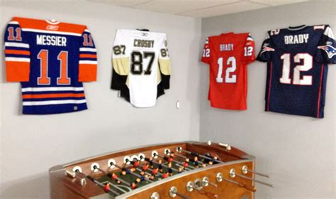 The Ultra Mount Jersey Display Hanger Helps Create A Sweet Game Room