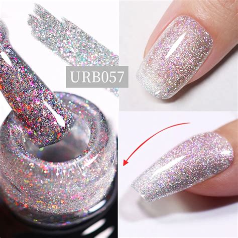 Jual UR SUGAR Gel Polish 7ml Laser Rainbow Reflective Rubber Base Gel