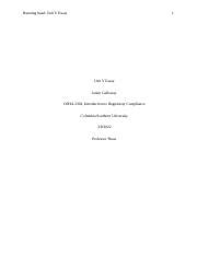 Osha Introduction To Regulatory Compliance Unit V Essay Docx