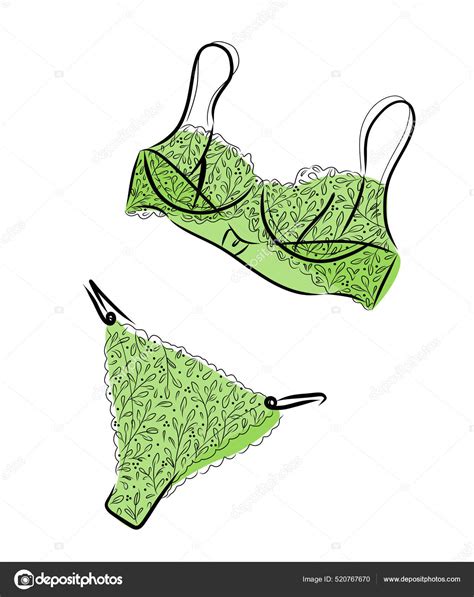 Female Fashion Lingerie Sexy Lacy Lingerie Collection Stock Illustration By Forewer 520767670