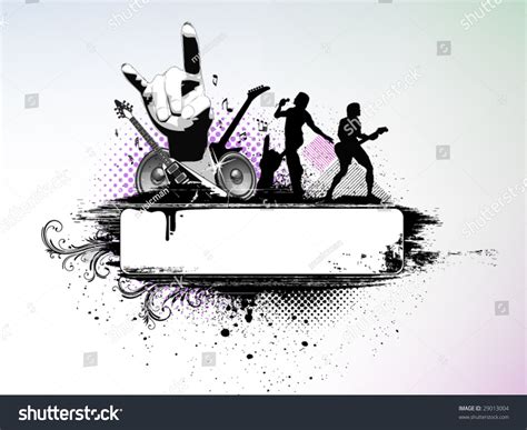 Rock Music Banner Stock Vector Illustration 29013004 : Shutterstock