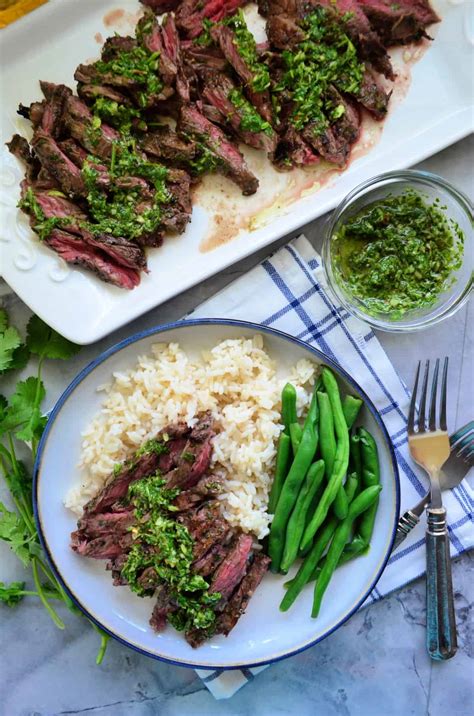 Grilled Skirt Steak with Chimichurri Sauce - Katie's Cucina