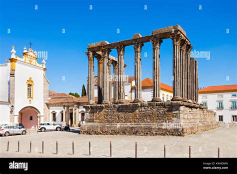 The Roman Temple Of Evora Templo Romano De Evora Also Referred To As