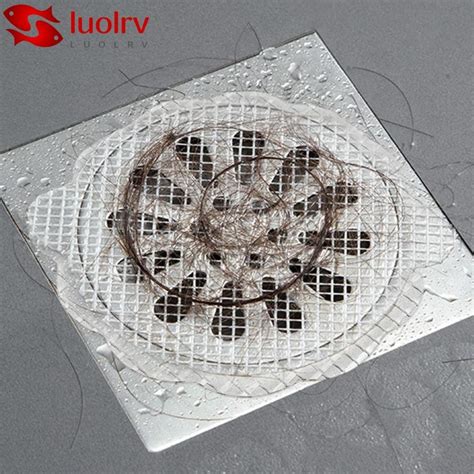 Luolrv 10pcs Mesh Filter Sticker Sink Strainers Anti Blocking