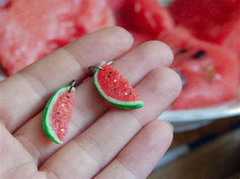 Watermelon Earring Watermelon Studs Watermelon Slices Etsy