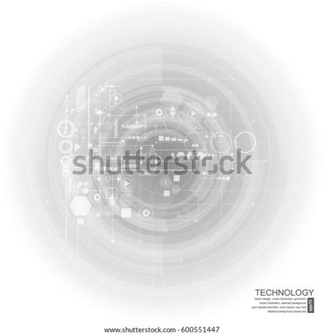 Vector Abstract Futuristic Technology Background Stock Vector Royalty