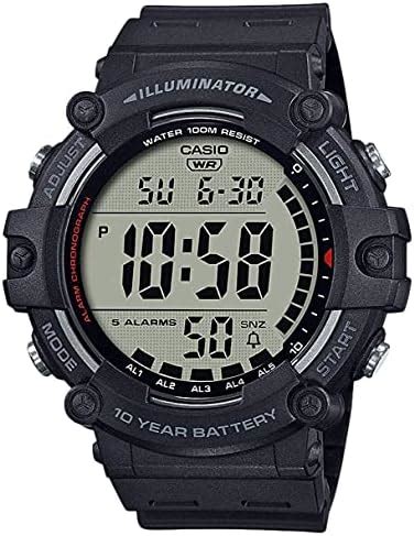 Casio Unisex Adult Digital Quartz Watch With Plastic Strap Ae Wh