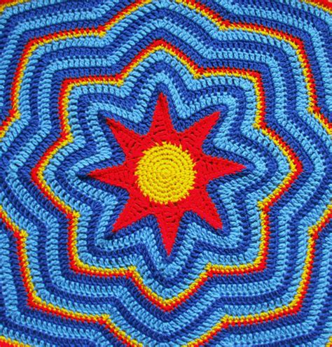 Starburst Blanket Pattern WoolnHook By Leonie Morgan