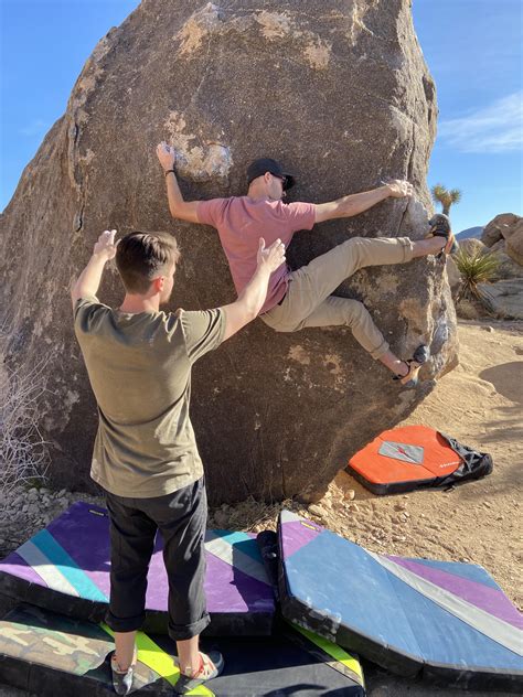 Brunette Torpedo Joshua Tree CA R Bouldering