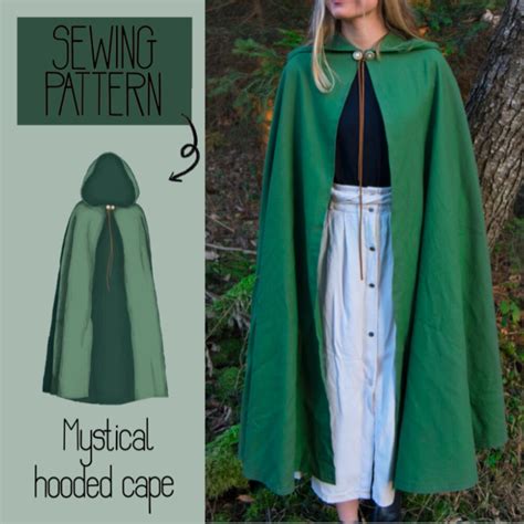 Mystical hooded cape Sewing Pattern - Beginner