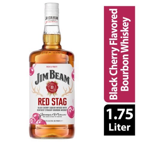 Jim Beam Red Stag Black Cherry Bourbon Whiskey 1 75 L Smiths Food