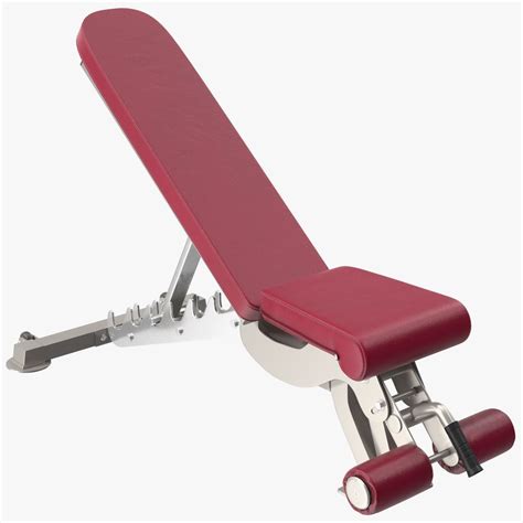 Adjustable Bench Press Red 3d Model 49 3ds Blend C4d Fbx Max