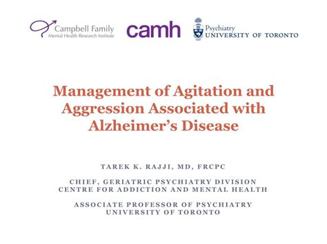 Ppt Management Of Agitation And Aggression Associated With Alzheimer