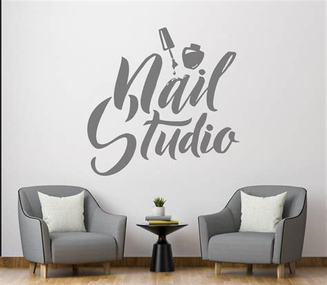 Nail Salon Wall Decal Manicure Pedicure Window Sticker Beauty Etsy