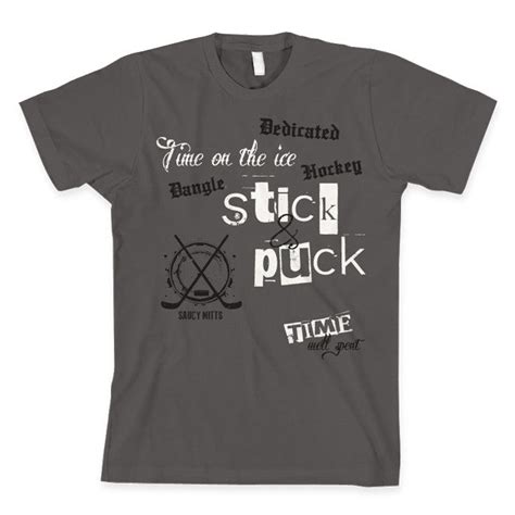 Stick And Puck Time Hockey Shirt Saucy Mitts Saucy Mitts Hockey