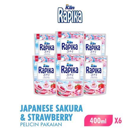 Jual Rapika Pewangi Pakaian Japanase Sakura Strawberry Pouch Ml X