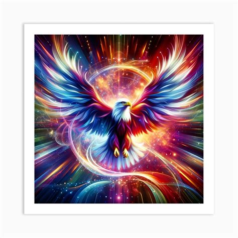 Bald Eagle Spirit Art Print by Quantum Canvas Creations - Fy