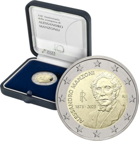 Italy Alessandro Manzoni Euro Proof Coin In A Box Florinus Lv