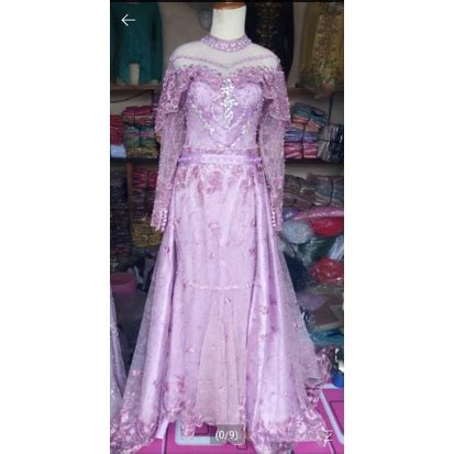 Baju Pengantin Warna Dusty Purple Gaun Pengantin Thalia Dusty Purple