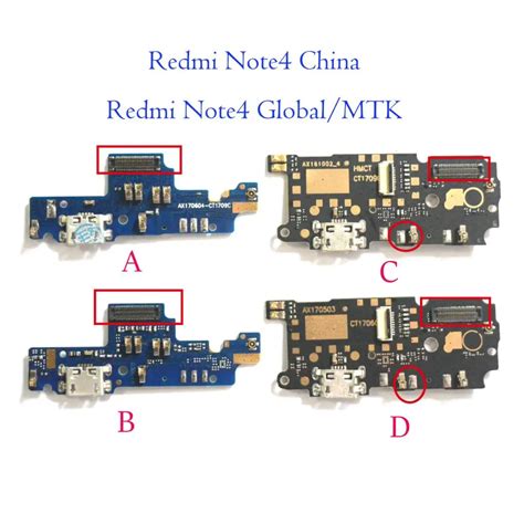 Untuk Xiaomi Redmi Note 4 4X Global USB Charger Pengisian Port Pita