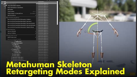 Understanding Metahuman Retargeting Modes On Skeleton Joints Youtube