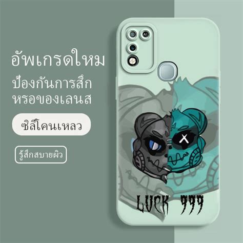 เคส infinix hot play ซอฟทแวรแองเจลอาย กนรอย กนนำ ฝาหลงลน ปกเตม ไมตดขอบ ไมตด