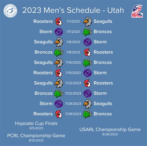 PCRL Unveils Schedule for the 2023 Men’s Rugby Season in Utah – URLA