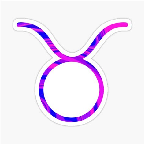 Taurus Zodiac Sign With Bisexual Pride Colors Sticker For Sale By